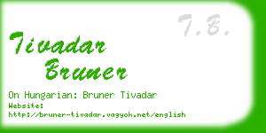 tivadar bruner business card